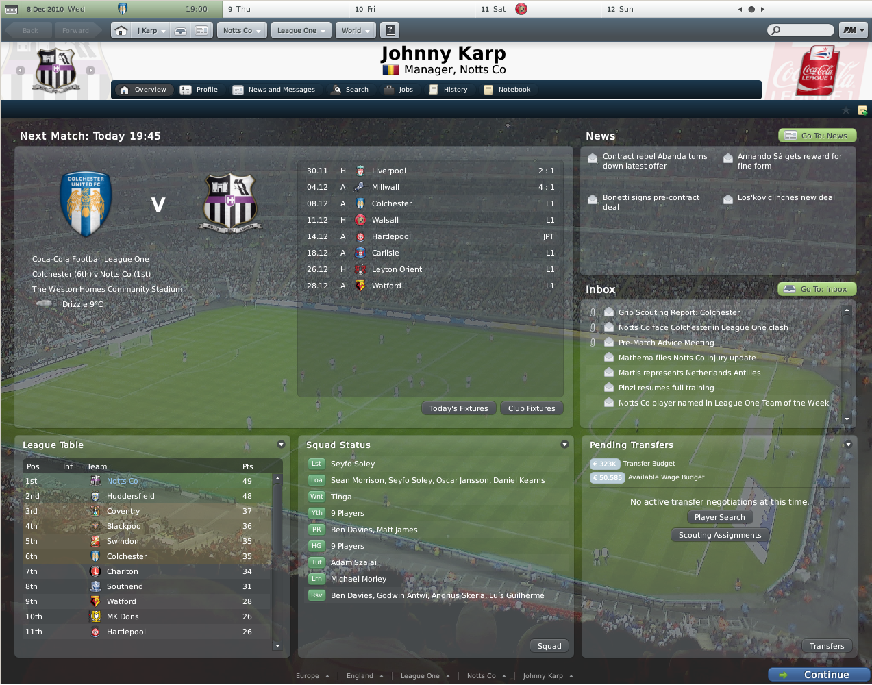 Football Manager 2010, Software