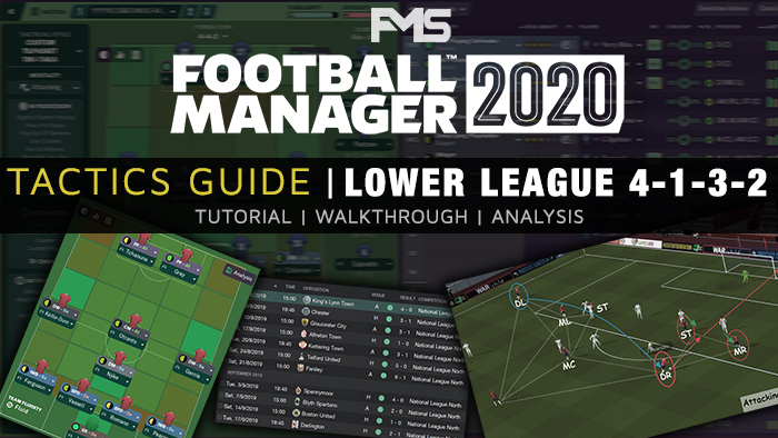 Football Manager 2020 Tactics Guide - Lower League 4-1-3-2 Tutorial & Analysis feature