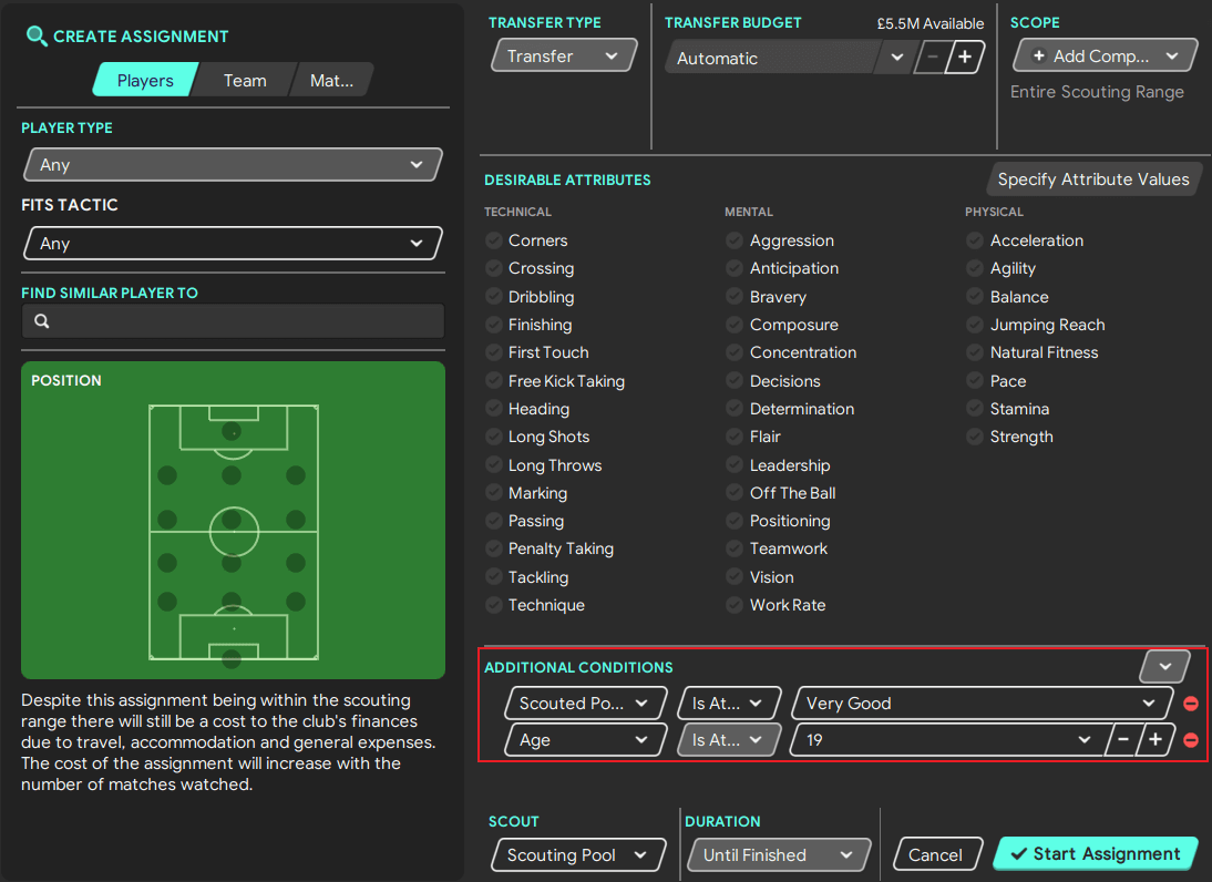 How To Find Wonderkids In Football Manager - scouting assignment