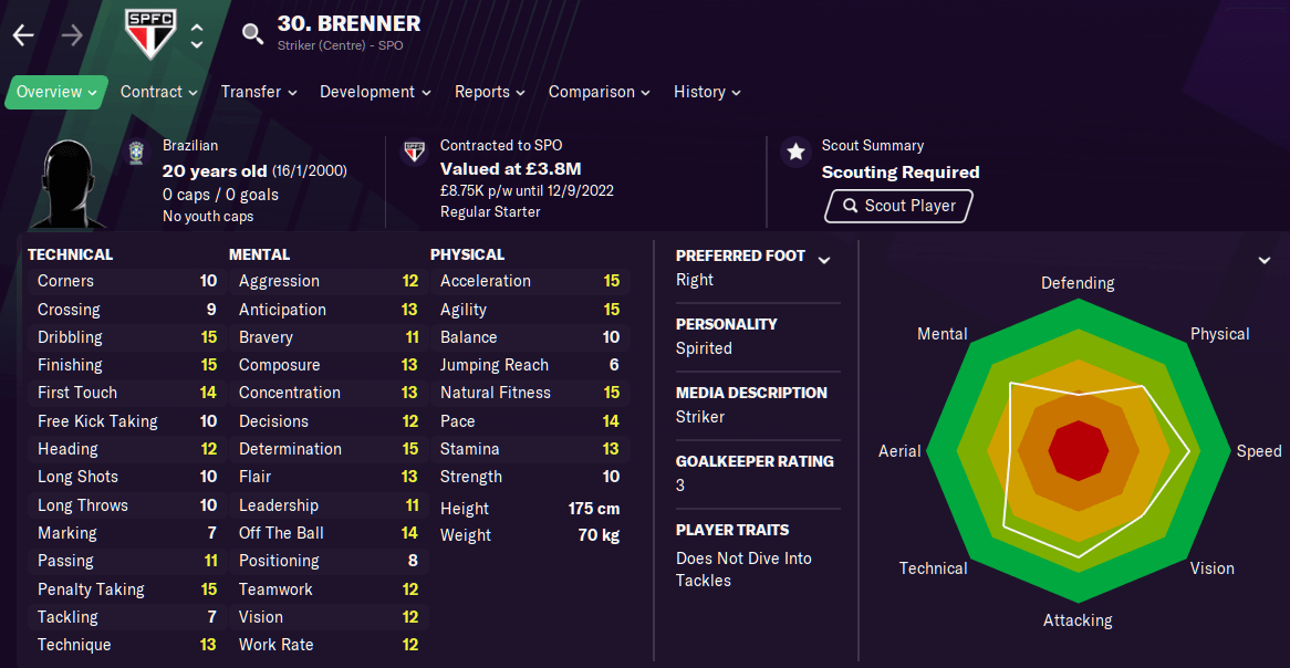 Brenner - Player profile 2024