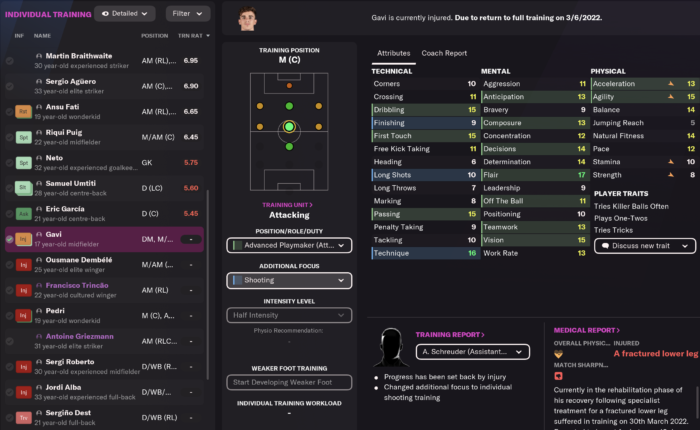 FM22 Individual Training
