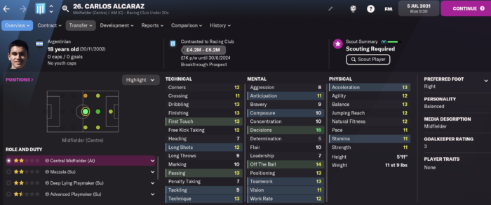 FM23] - Argentinian Fuego - Atlético Platense - The 22 year