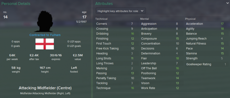 FM 2015 profile, Patrick Roberts 2014 profile