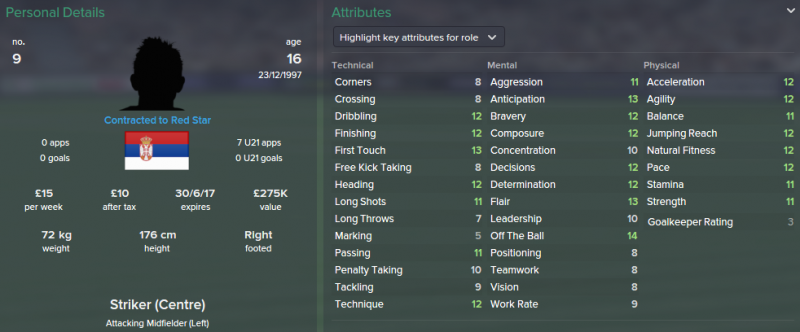 FM 2015 profile, Luka Jovic 2014 profile 2