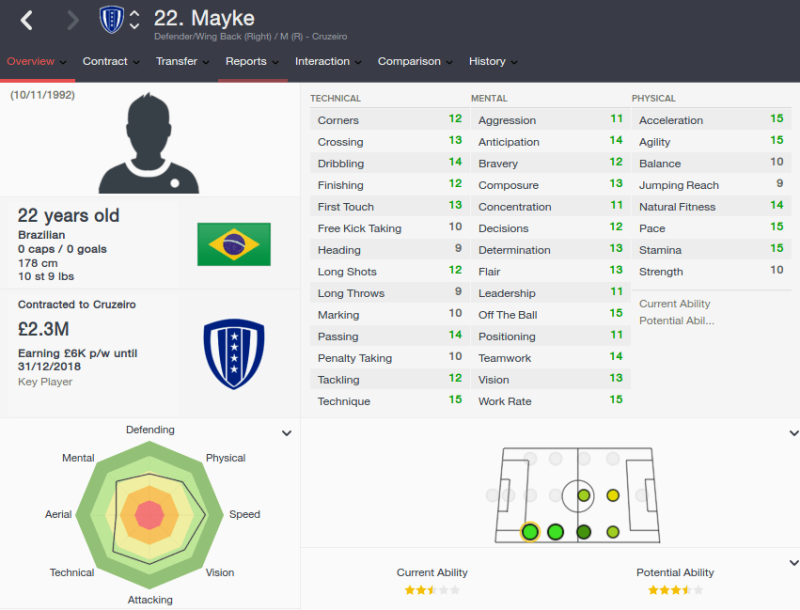 FM16 player profile, Mayke, 2015 profile